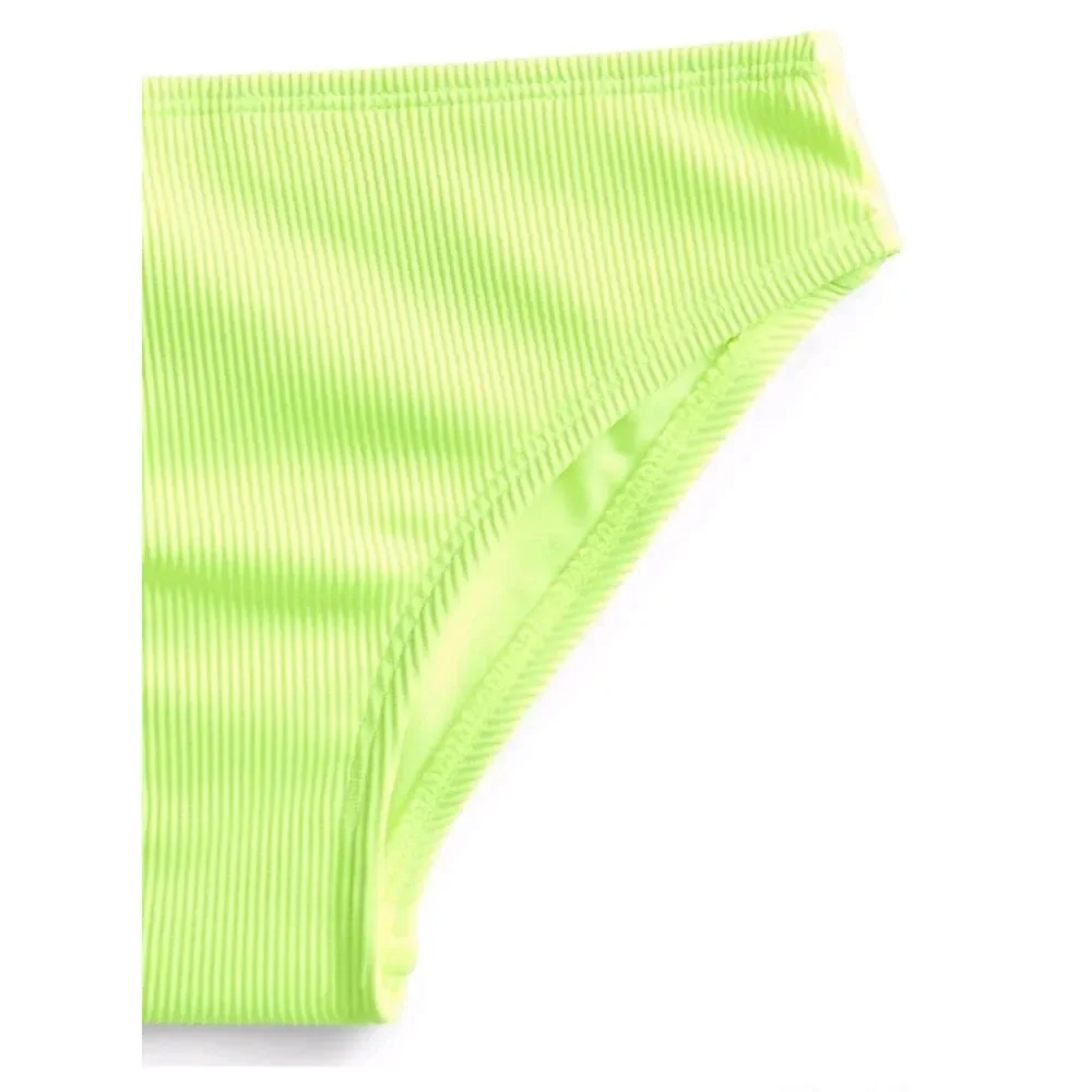 Weekend Academy Girls Solid Rib Bikini Swim Set 2-piece,Sizes XS (4-5)